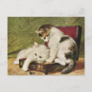 Search for vintage cat art postcards Kitten