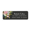 Search for black floral return address labels Cute