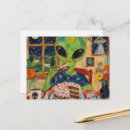 Search for cute alien postcards Ufo