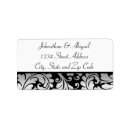 Search for silver damask wedding return address labels Grey