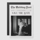 Search for magnets wedding invitations Black and white