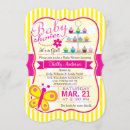 Search for pink and yellow baby shower invitations Girly