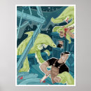 Search for shark attacks posters Illustration