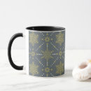 Search for gold snowflake coffee mugs Pattern