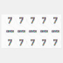 Search for 7th birthday stickers Colorful