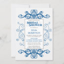 Search for vintage royal blue swirls invitations Elegant