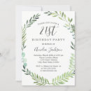 Search for green 21st birthday invitations Botanical