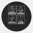 Search for love the earth stickers World