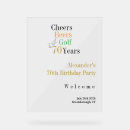Search for 70th birthday party signs Cheers to 70 years