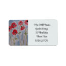 Search for red poppy return address labels Blooms