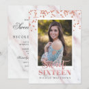 Search for marble sweet 16 invitations Rose gold