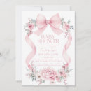 Search for pink bow baby shower invitations Baby in bloom