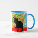 Search for abstract cat mugs Black