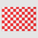 Search for red and white gingham tissue paper Chequered