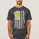 Search for 911 dispatcher clothing Thin gold line flag
