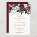 Search for red gold christmas wedding invitations Burgundy