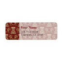 Search for floral pattern return address labels Damask