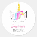 Search for unicorn face stickers Rainbow