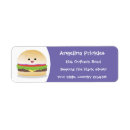Search for hamburger return address labels Cartoon