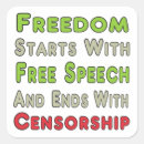 Search for freedom of speech stickers Censorship