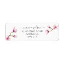 Search for pink magnolia return address labels Feminine