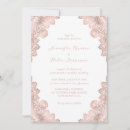 Search for rose gold lace wedding invitations Modern