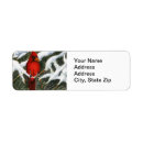 Search for cardinal bird return address labels Watercolor