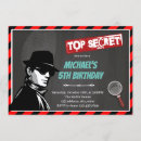 Search for secret agent birthday invitations Party