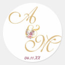 Search for letter wedding stickers Flower