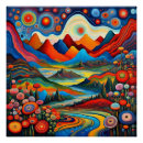 Search for psychedelic landscape posters Nature