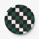 Search for black and green checkered plates Birthday