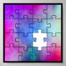 Search for autism piece posters Red