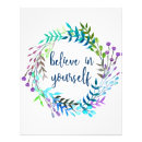 Search for believe in yourself posters Watercolor