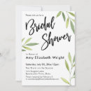 Search for watercolor leaves bridal shower invitations Typography