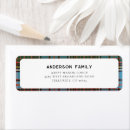 Search for plaid return address labels Elegant