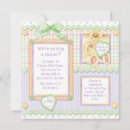Search for gingham baby girl shower invitations Peach