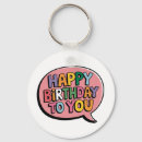 Search for happy birthday wishes key rings Groovy birthday greeting