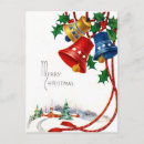 Search for vintage christmas bells postcards Snow