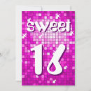 Search for disco sweet 16 invitations Retro