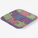 Search for puzzle pieces plates Colourful