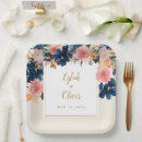 Search for rustic bridal shower plates Navy blue