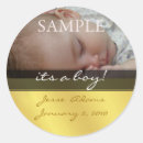 Search for photo birth announcement stickers White