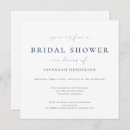 Search for classic elegant bridal shower invitations Blue