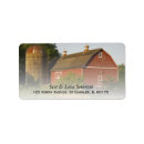 Search for red barn return address labels Country