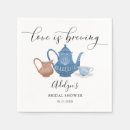 Search for bridal tea napkins Love is brewing