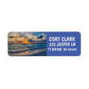 Search for ocean sunset return address labels Tropical