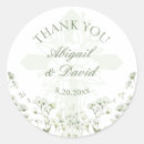Search for delicate watercolor flower wedding stickers Thank you