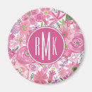 Search for white floral pattern magnets Green