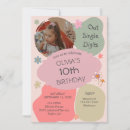 Search for peace out single digits birthday invitations Flower power