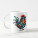 Search for folk art chicken kitchen dining Red